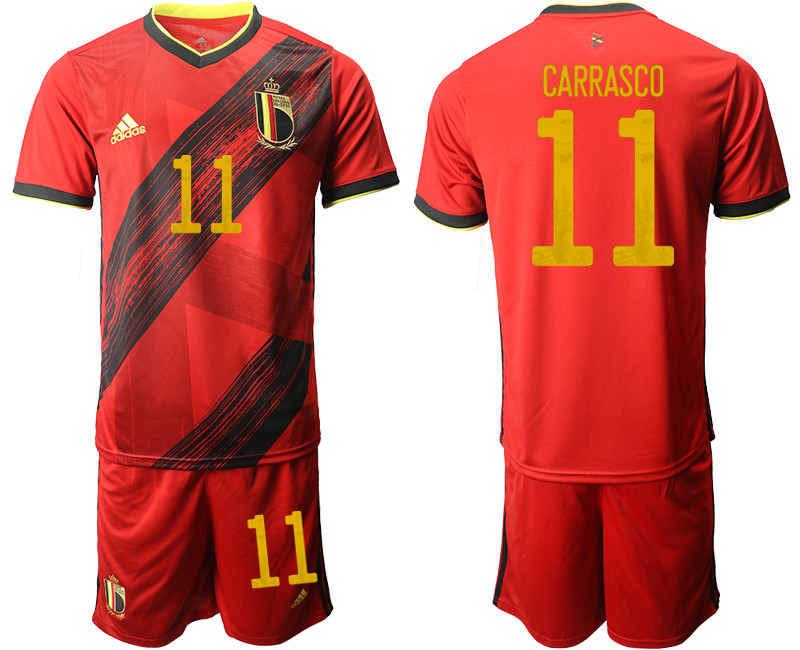 Belgium 11 CARRASCO Home UEFA Euro 2020 Soccer Jersey