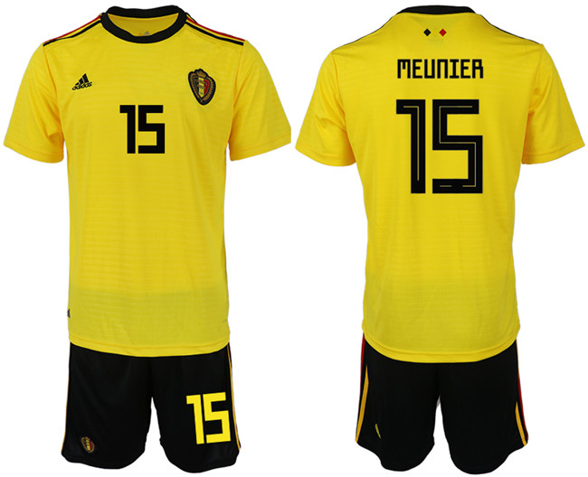 Belgium 15 MEUNIER Away 2018 FIFA World Cup Soccer Jersey