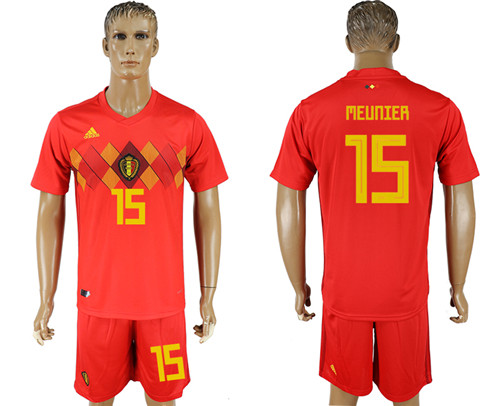 Belgium 15 MEUNIER Home 2018 FIFA World Cup Soccer Jersey