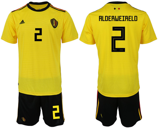 Belgium 2 ALDERWEIRELD Away 2018 FIFA World Cup Soccer Jersey