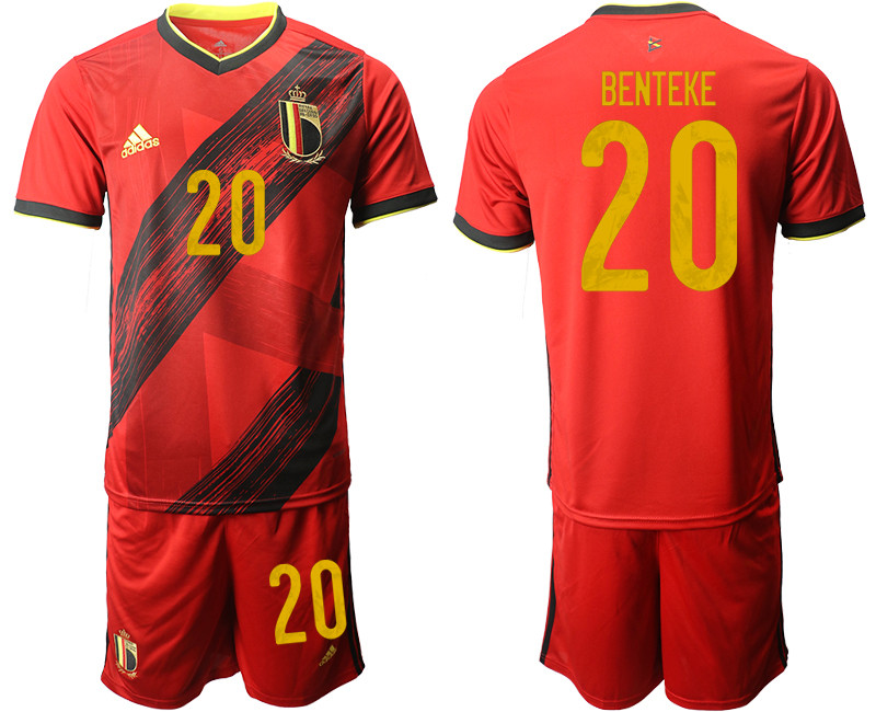 Belgium 20 BENTEKE Home UEFA Euro 2020 Soccer Jersey