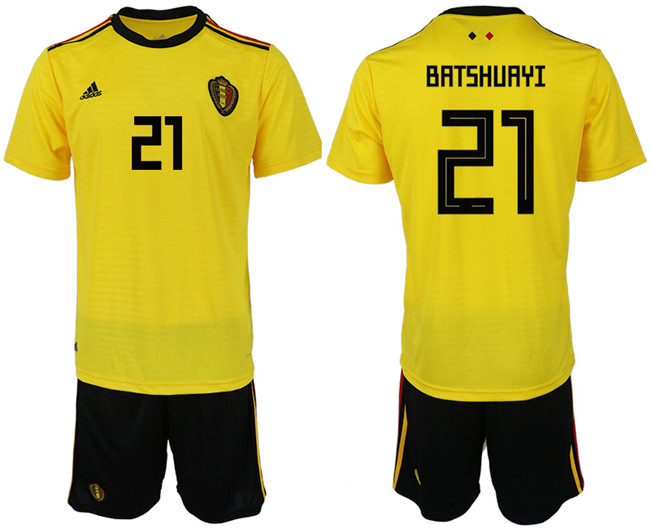 Belgium 21 BATSHUAYI Away 2018 FIFA World Cup Soccer Jersey