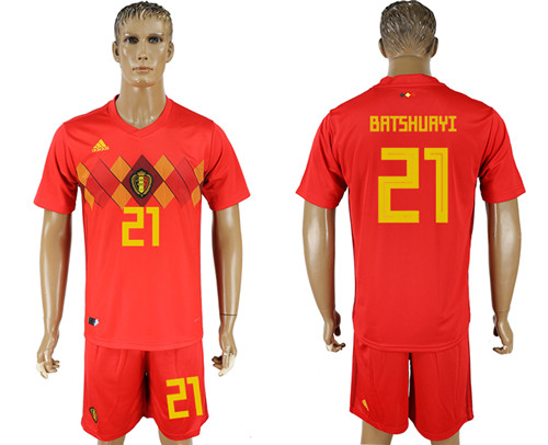 Belgium 21 BRTSHURYI Home 2018 FIFA World Cup Soccer Jersey