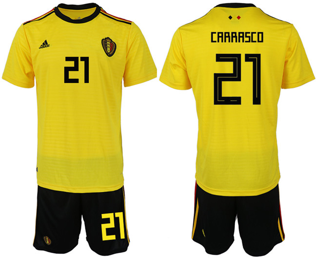 Belgium 21 CARRASCO Away 2018 FIFA World Cup Soccer Jersey