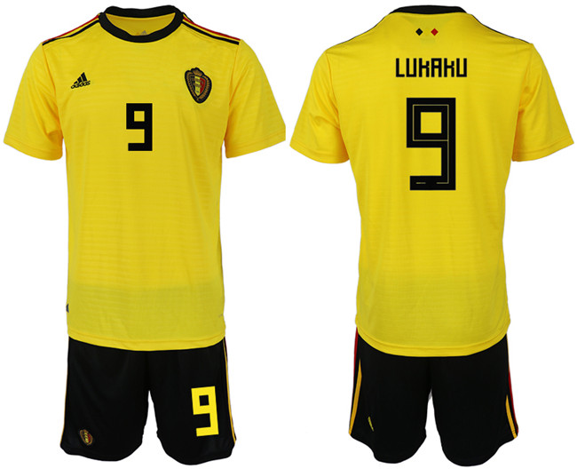 Belgium 9 LUKAKU Away 2018 FIFA World Cup Soccer Jersey