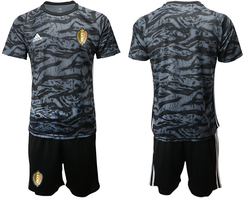 Belgium Black Goalkeeper UEFA Euro 2020 Soccer Jersey