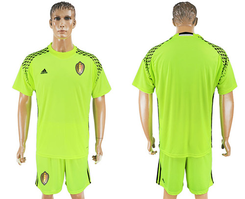 Belgium Fluorescent Green Goalkeeper 2018 FIFA World Cup Soccer Jersey