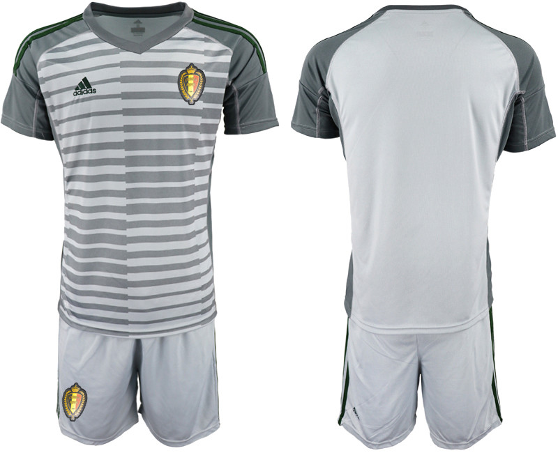 Belgium Gray 2018 FIFA World Cup Goalkeeper Soccer Jersey