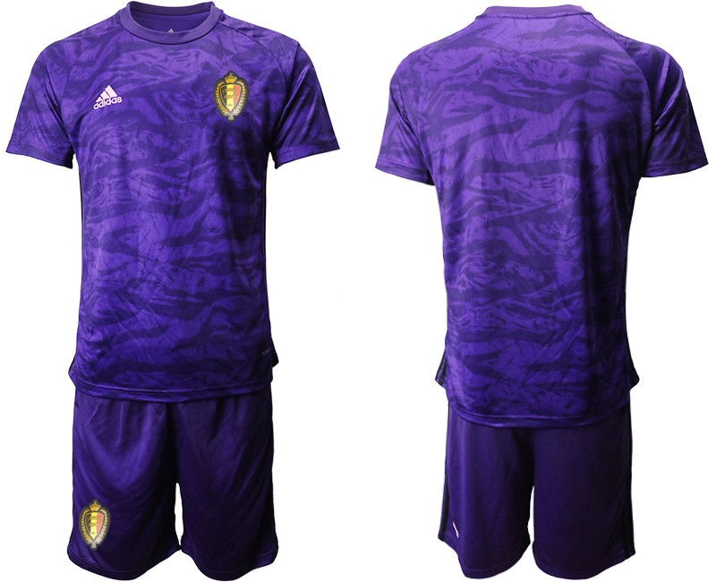 Belgium Purple Goalkeeper UEFA Euro 2020 Soccer Jersey