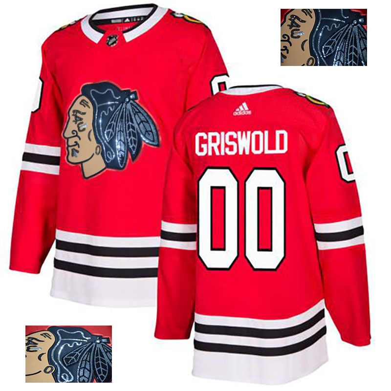 Blackhawks 00 Clark Griswold Red  Jersey