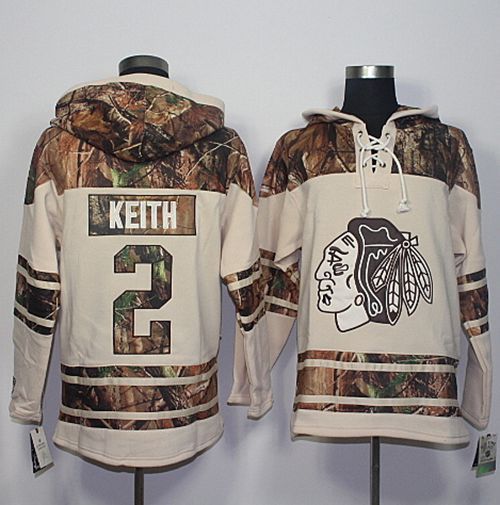 Blackhawks 2 Duncan Keith Cream Camo Stitched NHL Jersey