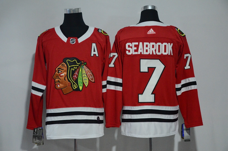 Blackhawks 7 Brent Seabrook Red  Jersey