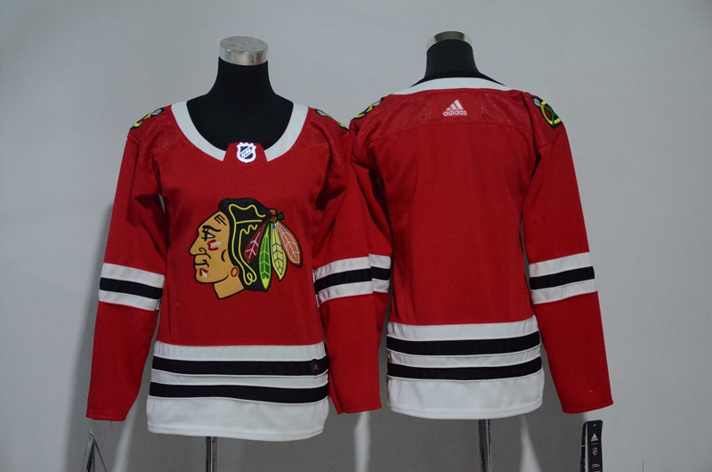 Blackhawks Blank Red Women  Jersey