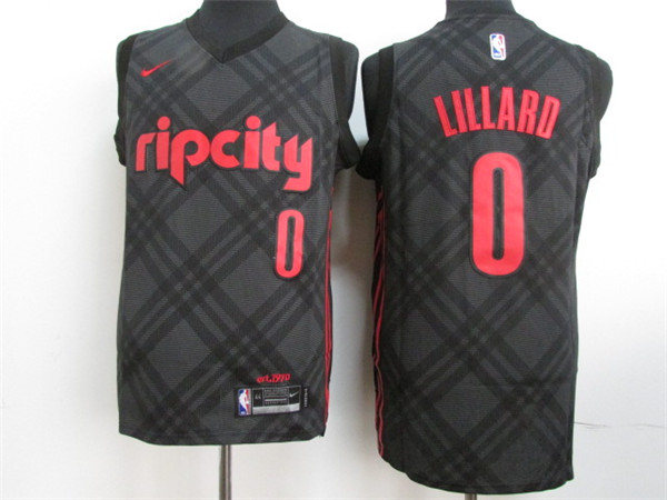 Blazers 0 Damian Lillard Black 2018 19 City Edition Nike Swingman Jersey