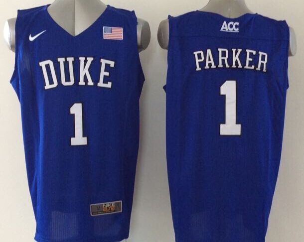Blue Devils 1 Jabari Parker Blue Basketball Stitched NCAA Jersey