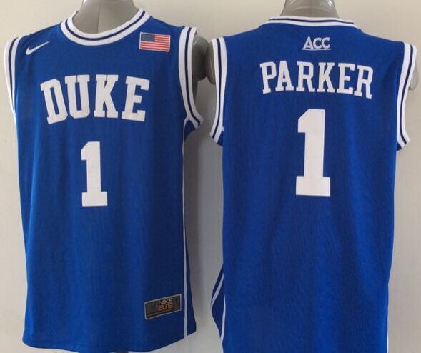 Blue Devils 1 Jabari Parker Blue Basketball Stitched NCAA Jerseys