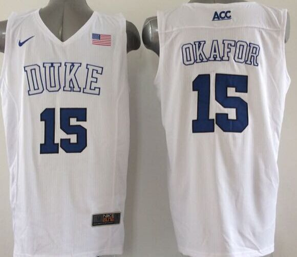 Blue Devils 15 Jahlil Okafor Royal White Basketball Elite Stitched NCAA Jerseys