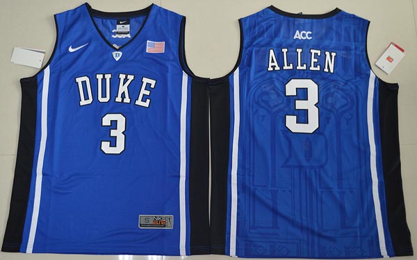 Blue Devils 3 Grayson Allen Blue Basketball Elite V Neck Stitched NCAA Jersey