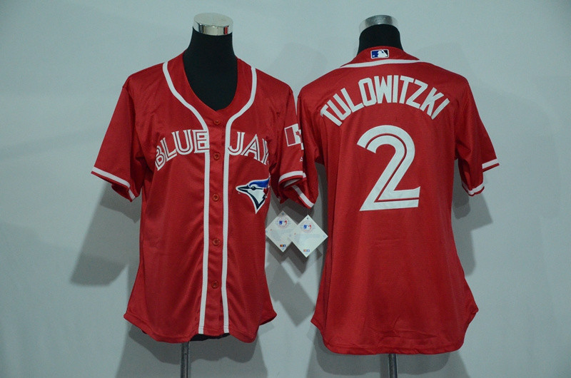 Blue Jays 2 Troy Tulowitzki Red Women Alternate Cool Base Jersey