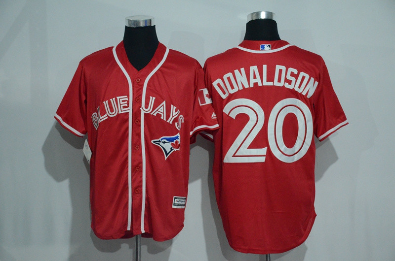 Blue Jays 20 Josh Donaldson Red Alternate Cool Base Jersey