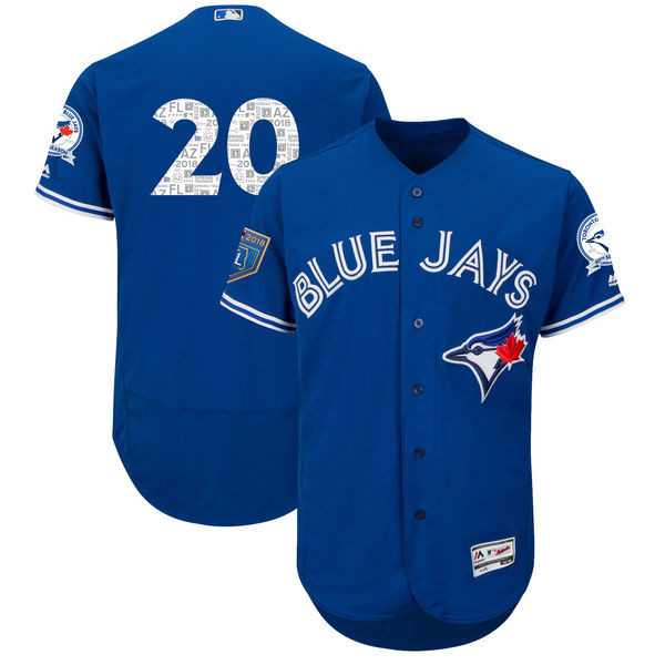 Blue Jays 20 Josh Donaldson Royal 2018 Spring Training Flexbase Jersey