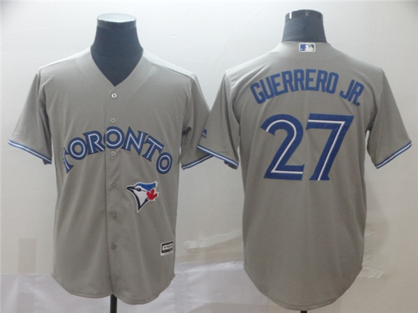 Blue Jays 27 Vladimir Guerrero Jr. Gray Cool Base Jersey