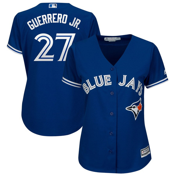 Blue Jays 27 Vladimir Guerrero Jr. Royal Women Cool Base Jersey