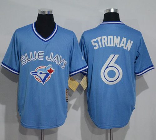 Blue Jays 6 Marcus Stroman Light Blue Cooperstown Throwback Stitched MLB Jersey
