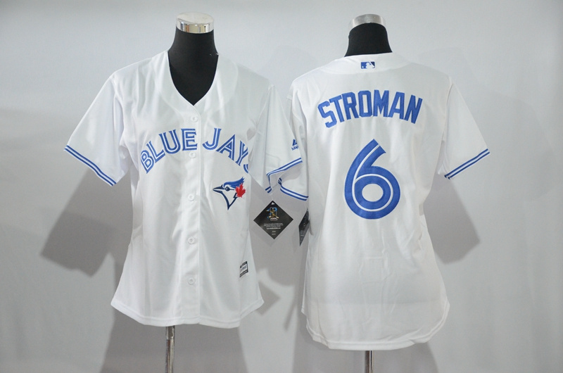 Blue Jays 6 Marcus Stroman White Canada Day Women Stitched MLB Jersey