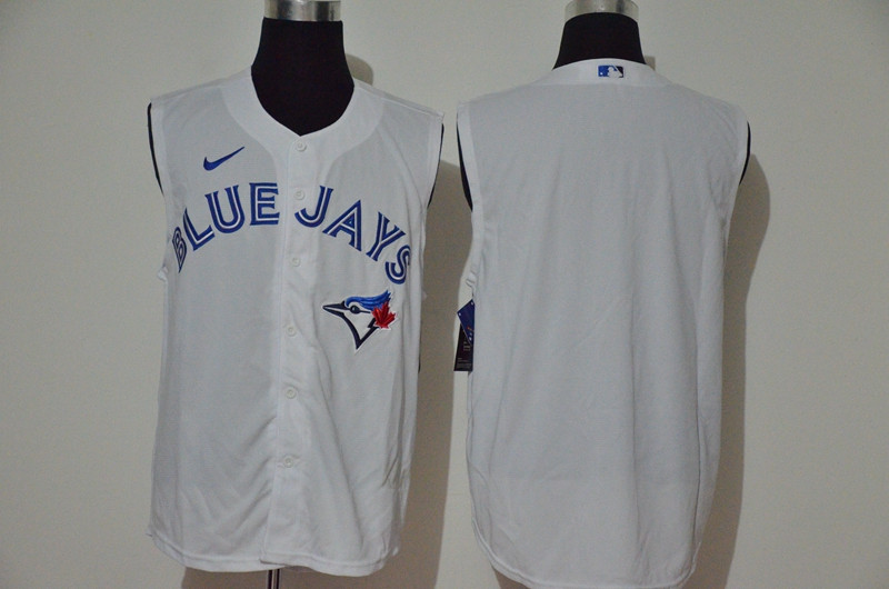 Blue Jays Blank White Nike Cool Base Sleeveless Jersey