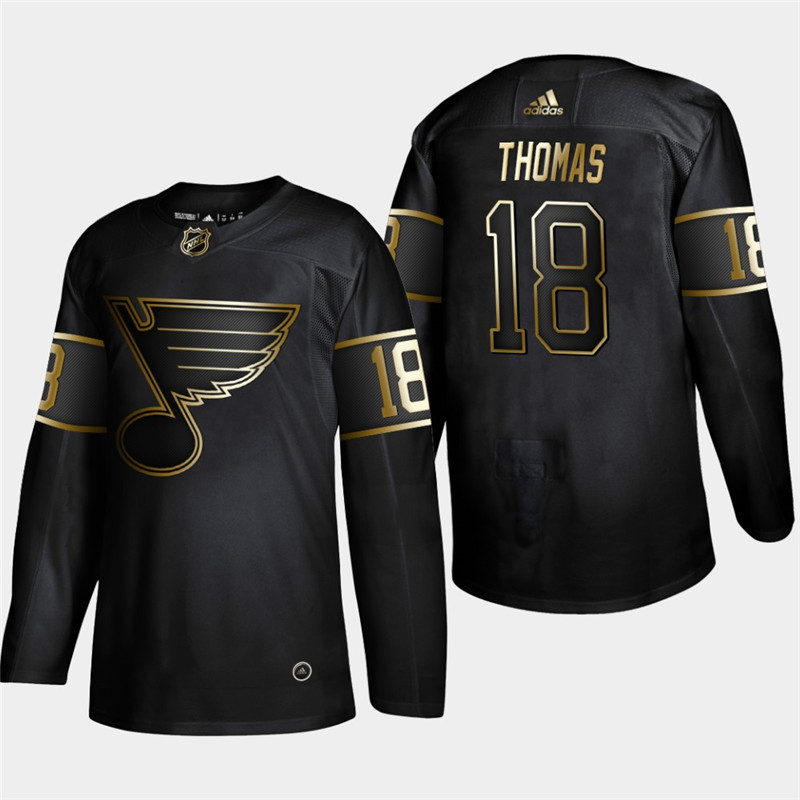 Blues 18 Robert Thomas Black Gold Adidas Jersey