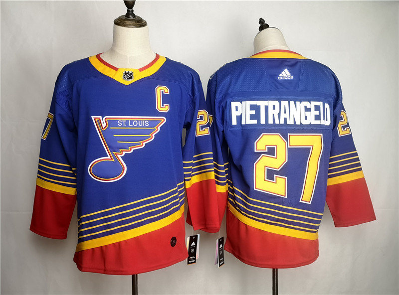 Blues 27 Alex Pietrangelo Blue Adidas Jersey