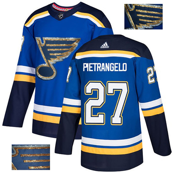 Blues 27 Alex Pietrangelo Blue Glittery Edition  Jersey