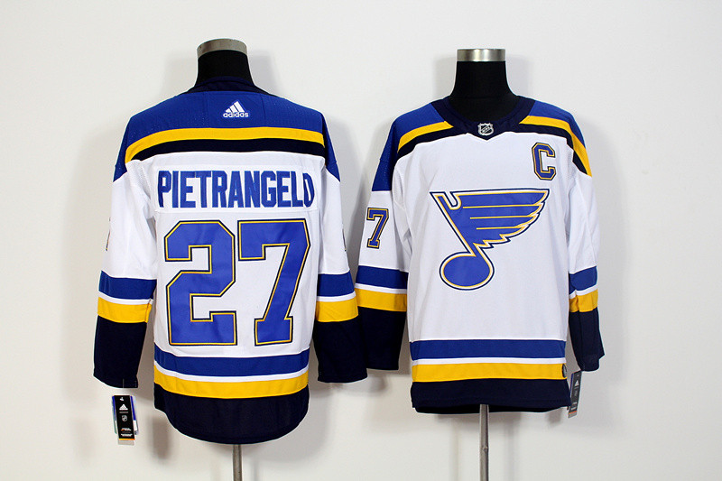 Blues 27 Alex Pietrangelo White  Jersey