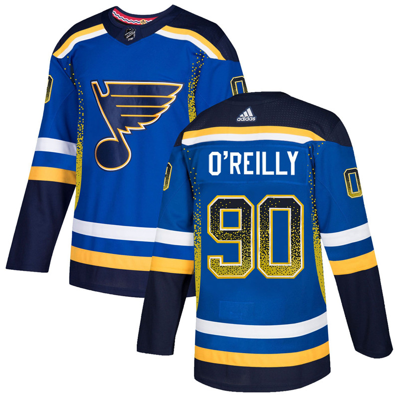 Blues 30 Ryan O'Reilly Blue Drift Fashion  Jersey