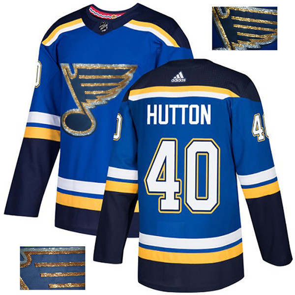 Blues 40 Carter Hutton Blue Glittery Edition  Jersey