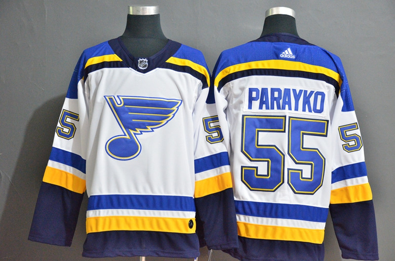 Blues 55 Colton Parayko White Adidas Jersey