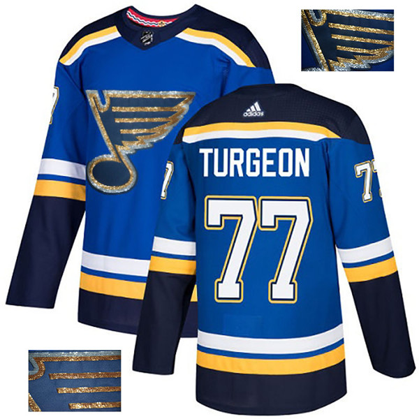 Blues 77 Pierre Turgeon Blue Glittery Edition  Jersey