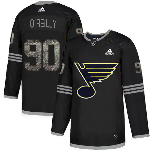 Blues 90 Ryan O'Reilly Black Shadow  Jersey