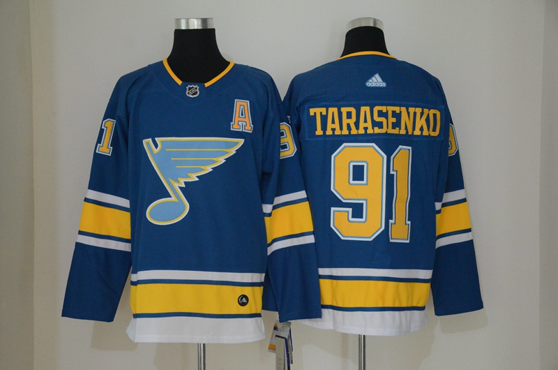 Blues 91 Vladimir Tarasenko Blue Alternate  Jersey