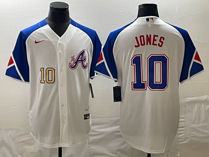 Braves 10 Chipper Jones White Nike 2023 City Connect Cool Base Jerseys