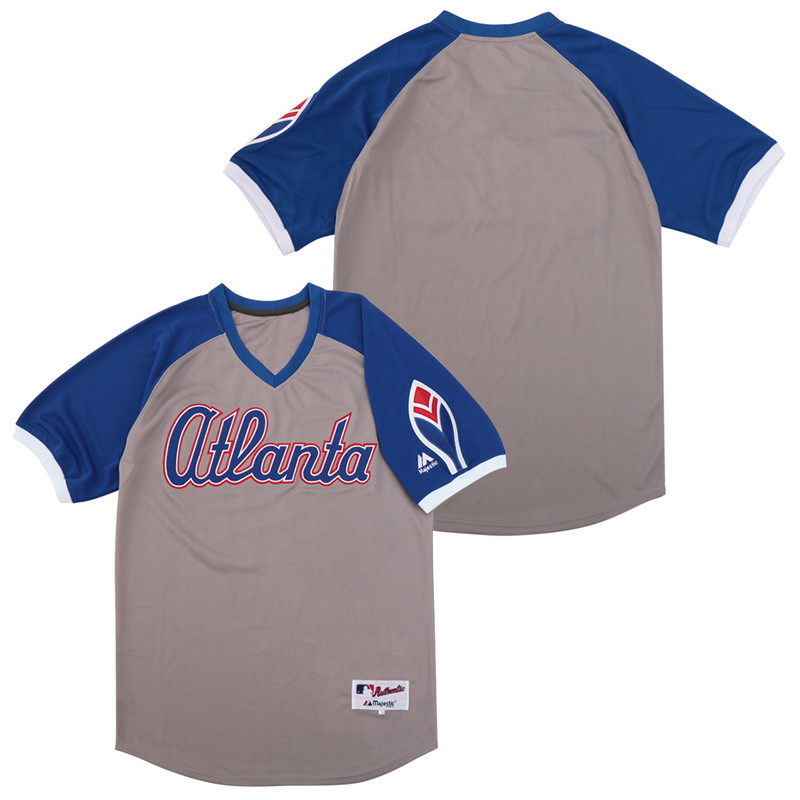 Braves Blank Gray Turn Back The Clock Jersey