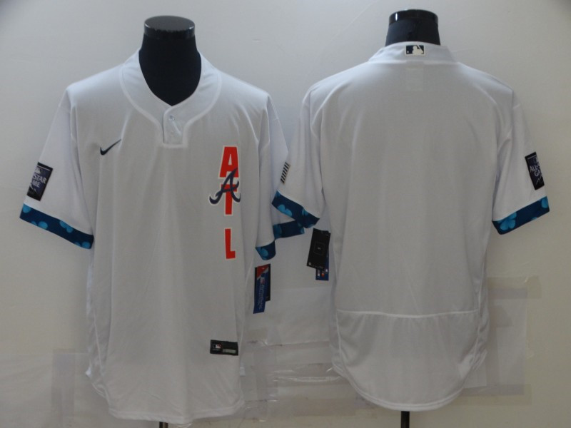 Braves Blank White Nike 2021 MLB All Star Flexbase Jersey