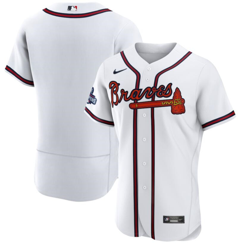 Braves Blank White Nike 2021 World Series Champions Flexbase Jersey