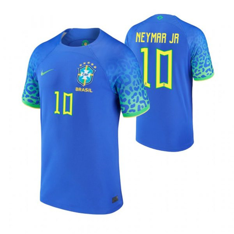 Brazil 10 NEYMAR JR Away 2022 FIFA World Cup Thailand Soccer Jersey