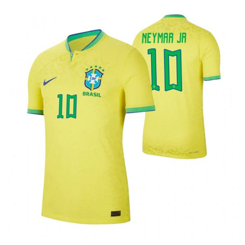 Brazil 10 NEYMAR JR Homen 2022 FIFA World Cup Thailand Soccer Jersey