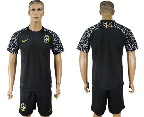 Brazil Black Goalkeeper 2018 FIFA World Cup Soccer Jersey