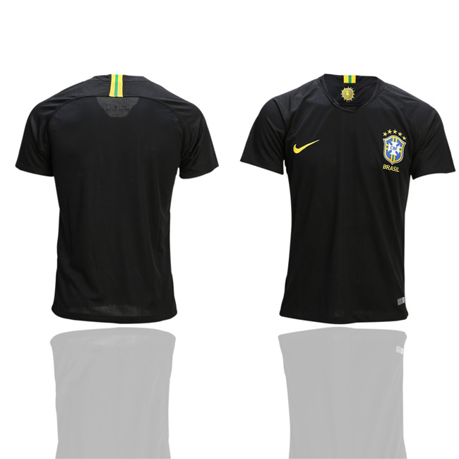 Brazil Black Goalkeeper 2018 FIFA World Cup Thailand Soccer Jersey