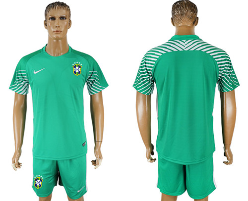 Brazil Green Goalkeeper 2018 FIFA World Cup Soccer Jersey