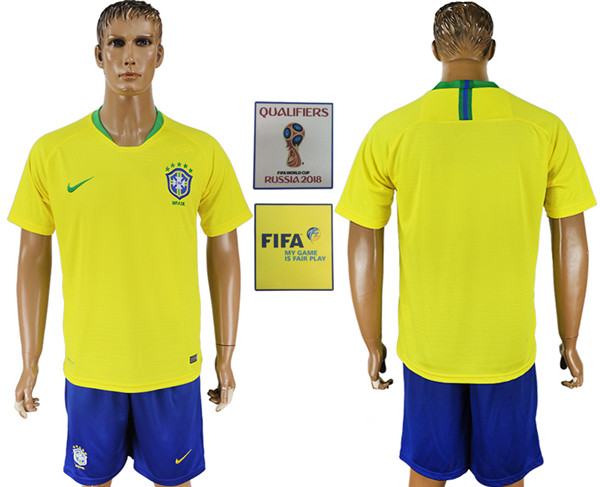 Brazil Home 2018 FIFA World Cup Soccer Jersey